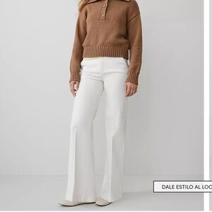 ANN TAYLOR Weekend Collection Trouser in Sateen White winter Pants